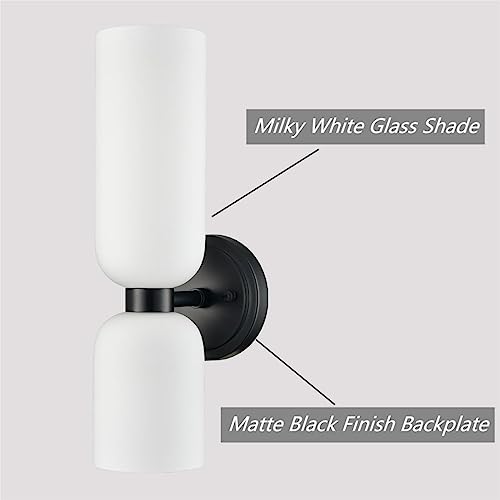 Black Wall Sconces Set of 2 Modern Farmhouse 2 (2 Count)