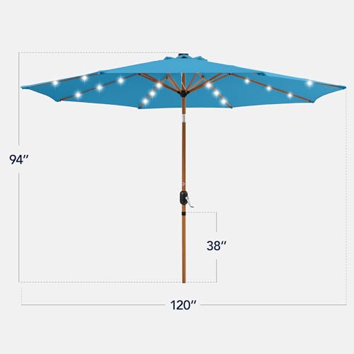 10ft Solar Market Patio Umbrella w