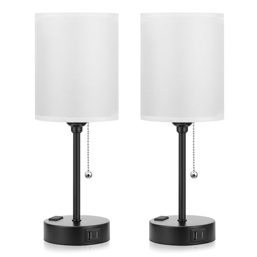 Bedside Table Lamp for Bedroom Set of 2 (2 Count)