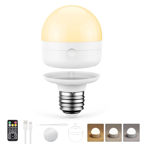 E26 Rechargeable Light Bulbs with Remote