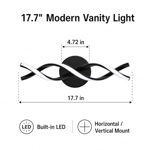 Modern Black LED Vanity Lighting