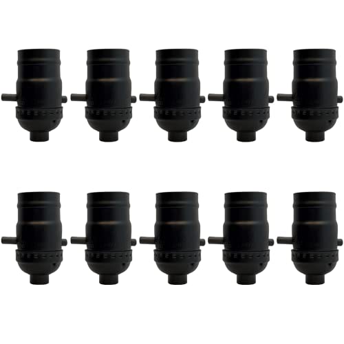 Push Through Lamp Socket for Incandescent or LED Bulbs