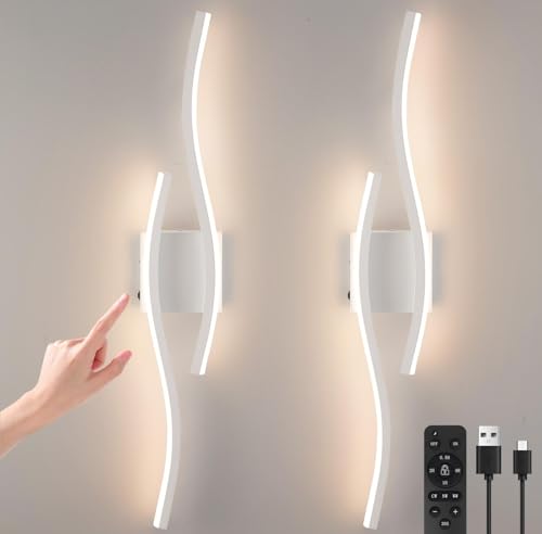 Modern White Wall Sconces Set of 2 (2 Count)