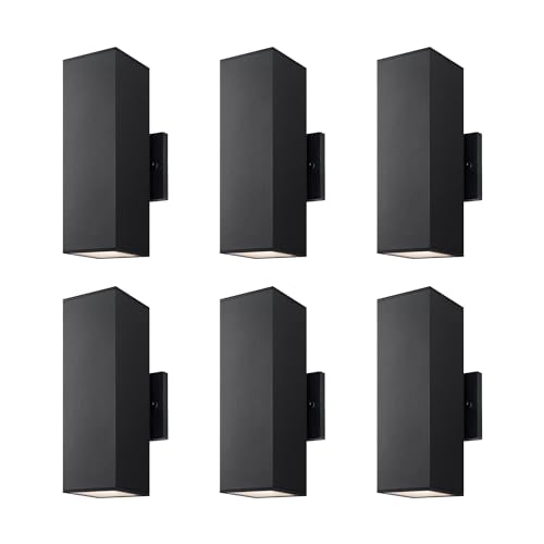 12" Modern Outdoor Porch Light in 2 Lights (6 Count)