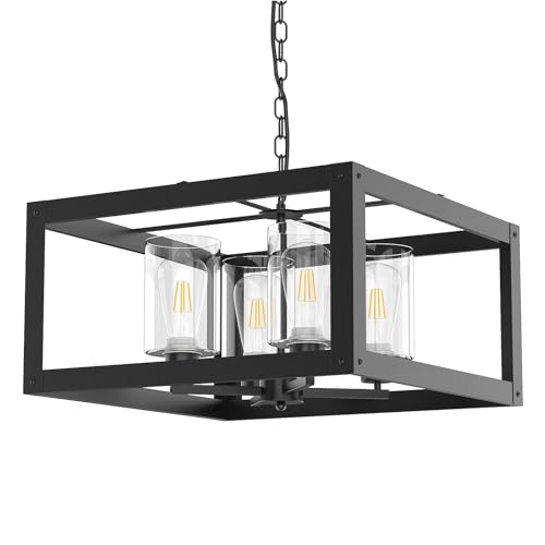 4 Light Black Chandelier