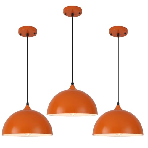 Orange Pendant Lights (3 Count)