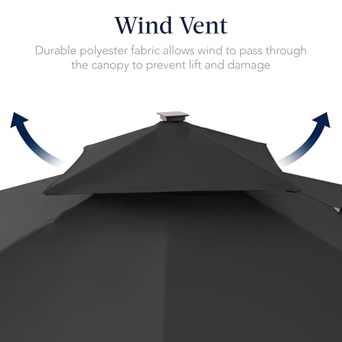 9x12ft LED Cantilever Patio Umbrella w