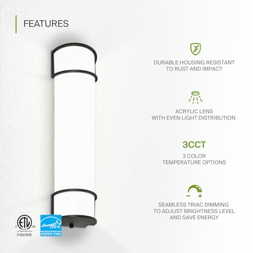 LED 24" Vanity Flush Mount Light Fixture (4 Count)