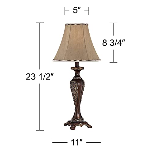 Shaylee 23 1 2" High Table Lamp Bronze Brown Candlestick Cottage