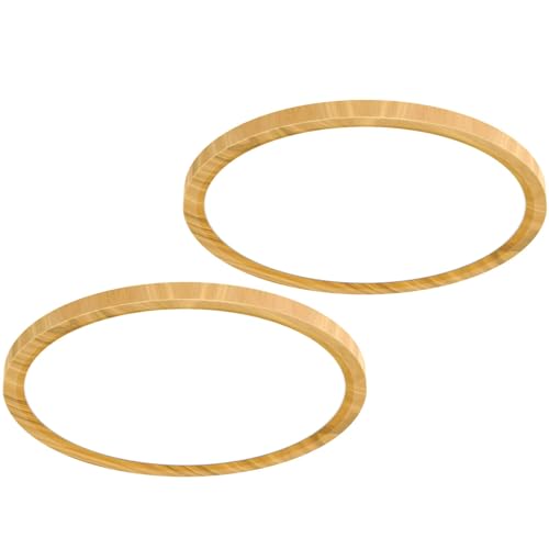 2 Pack 12Inch Wooden LED Flush Mount Ceiling Light (2 Count)