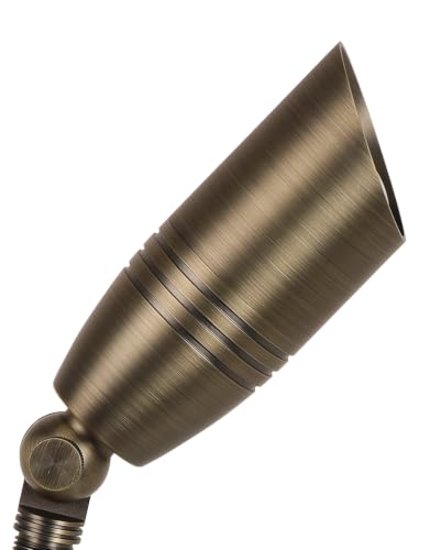 Solid Brass Outdoor Landscape Spotlights with 5W 2700K MR16 Bulb (6 PACK)