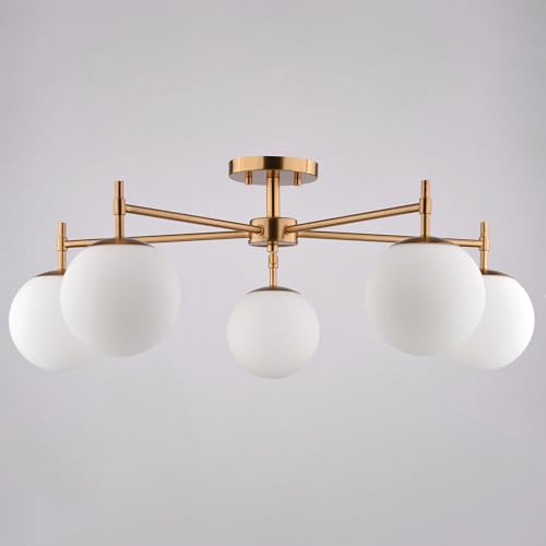 Armitage 5 Light 32 in. Wide Muted Brass Gold Mid