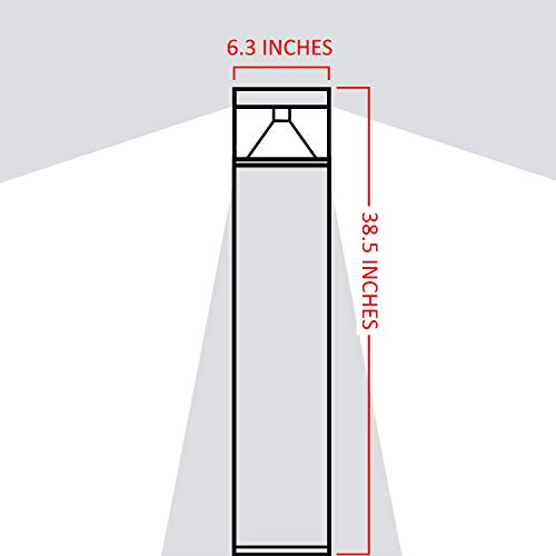 LED Bollard Landscape Lights 38" 20W 3000K 120V