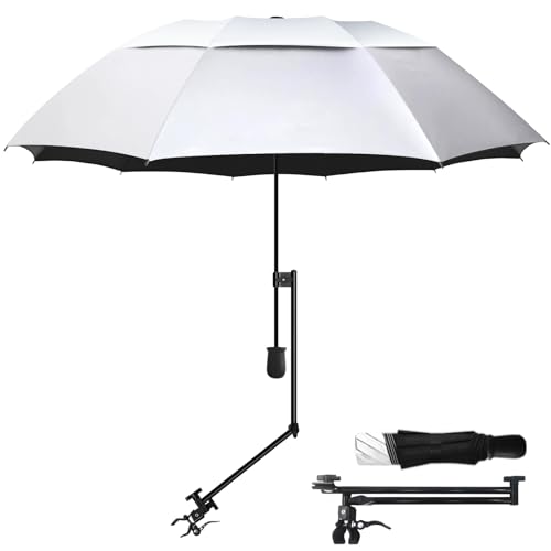 UPF 50+ Golf Umbrella with Adjustable Universal Clamp