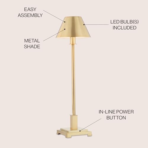 Roxy Slim Modern LED Table Lamp Metal 26"
