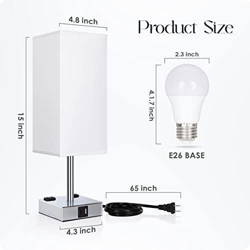 Bedside Lamp with USB Ports