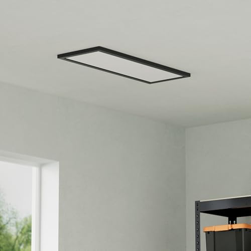 4 Pack 1x4 LED Flat Panel Light Surface Mount Black (4 Count)