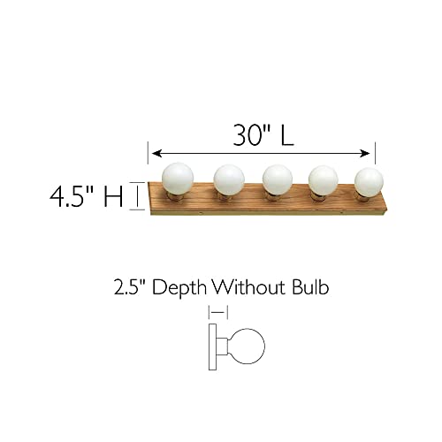 500215 5 Light Vanity Strip Light Contemporary Dimmable for Bathroom