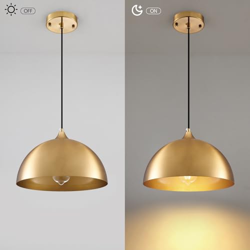 Gold Pendant Light 2 Pack