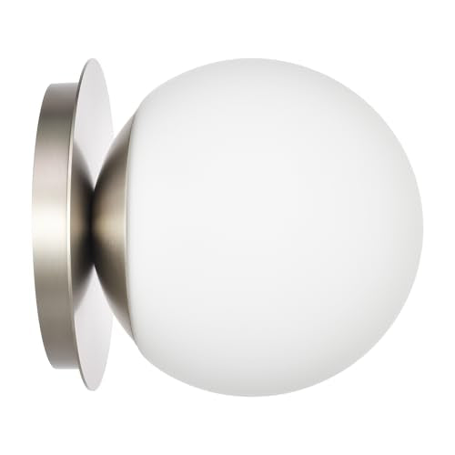 Wall Sconces 1 Light Modern Globe Sconce in Brushed Nickel