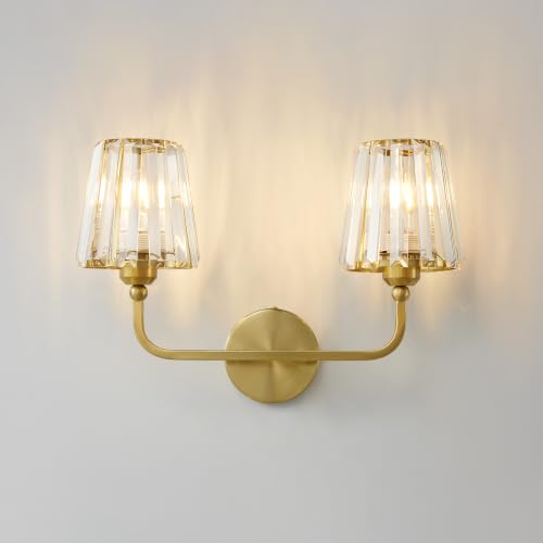 Bathroom Light Fixtures (Brushed Brass / 2 Light)