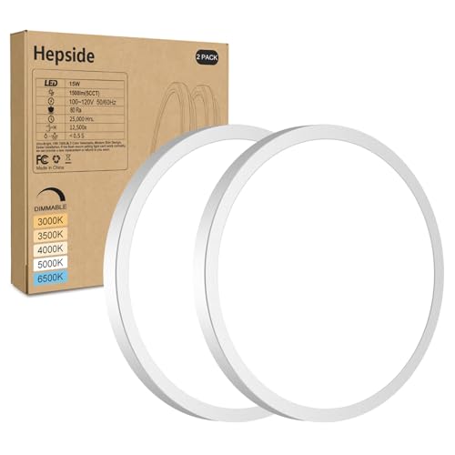 2Pack LED Flush Mount Ceiling Light Fixture (2 Count)