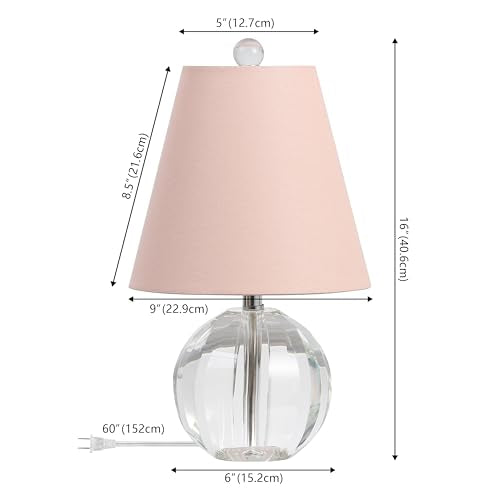 Goddard 16" Crystal Ball Orb Metal LED Table Lamp
