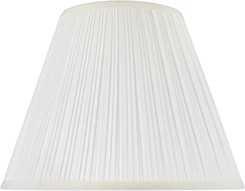 33026A Transitional Pleated Empire Shape Spider Construction Lamp Shade in Rice White