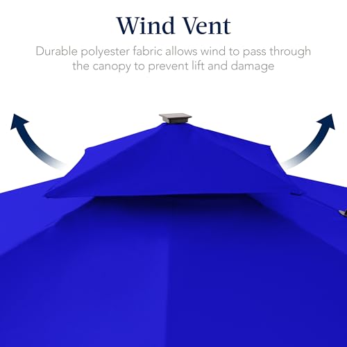 9x12ft LED Cantilever Patio Umbrella w