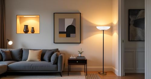 23099 11 Alabaster Contemporary Replacement Glass Shade for Medium Base Socket Torchiere Lamp