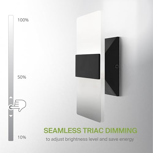 8 Inch Indoor LED Wall Sconce (2 Count)