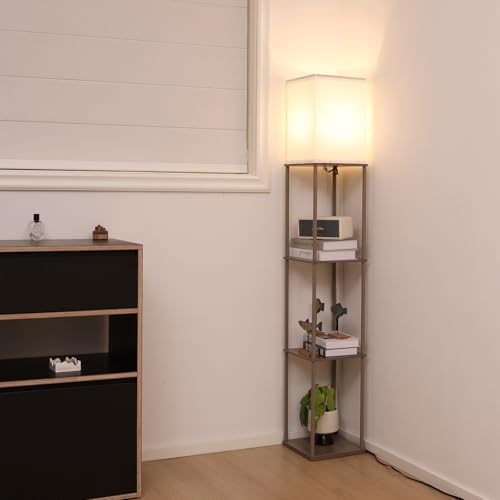 Floor Lamp with Shelves