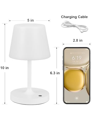 White Cordless Shower Lamp Waterproof