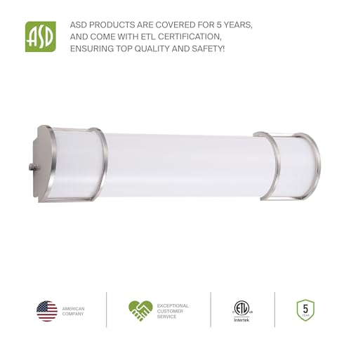 LED 18" Vanity Flush Mount Light Fixture (4 Count)