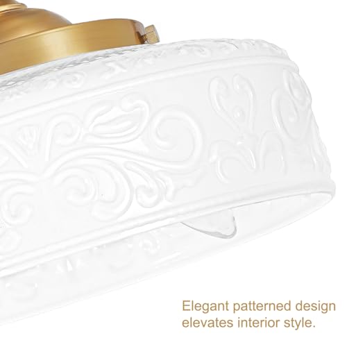 Gold Semi Flush Mount Ceiling Light with Hand