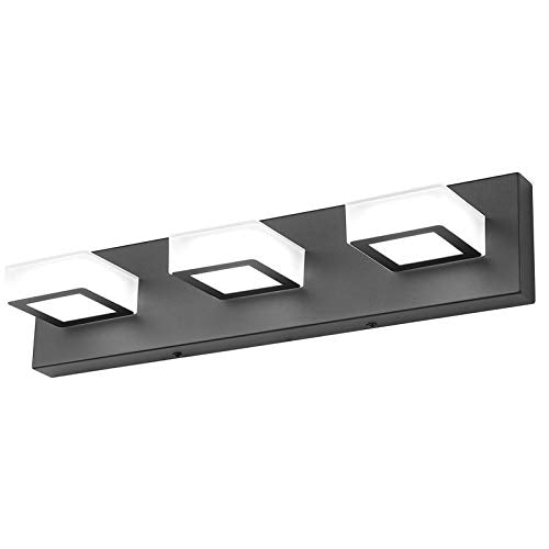 3 Light Dimmable Bathroom Vanity Light LED Modern Matte Black Vanity Wall Light Acrylic Stainless Steel Bathroom Vanity Lighting Fixtures