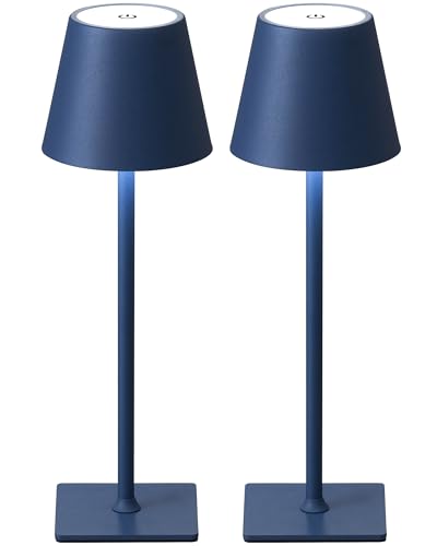 2 Pack Cordless Blue Table Lamps (2 Count)