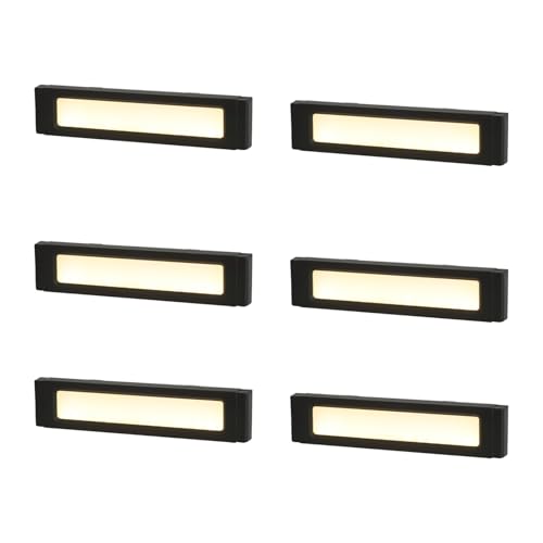 6 Pack 6.5" LED Outdoor Step Lights 3000K Low Voltage Stair Lights