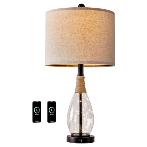 Bedside Table Lamp with USB