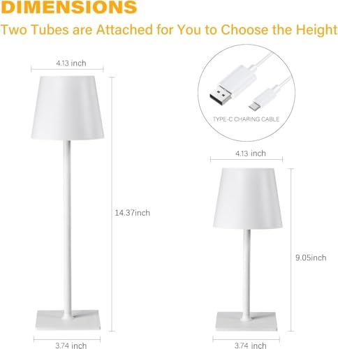 2 Pack Cordless Table Lamps (2 Count)