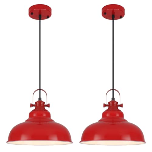Red Pendant Lights Kitchen Island (2 Count)