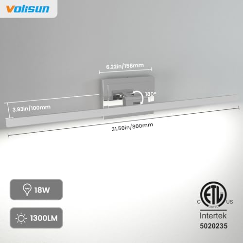 Modern Bathroom Vanity Light 31.5 inch
