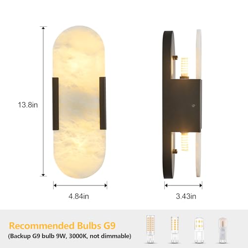 Natural Alabaster Wall Sconces