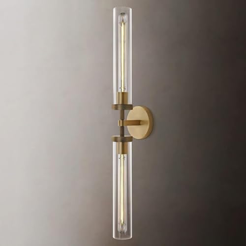 Brass Gold 2 Light Knurled Wall Sconces