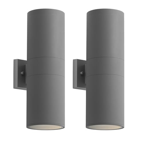 18" Modern Outdoor Porch Light in 2 Lights (2 Count)
