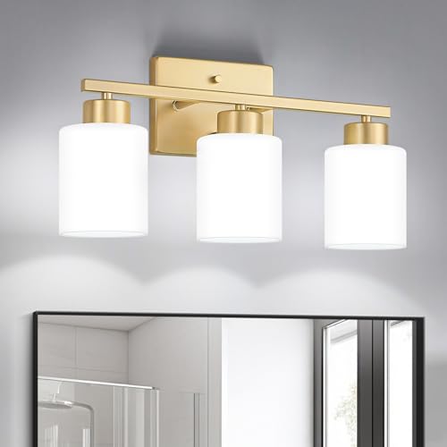 Gold Bathroom Light Fixtures Vanity Lights Over Mirror