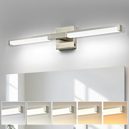 Modern Bathroom Light Fixtures Over Mirror