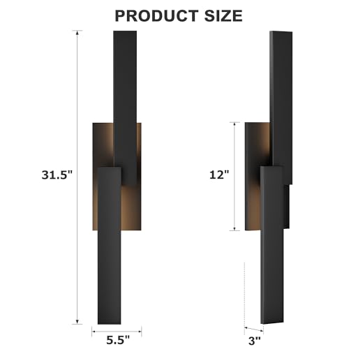 31.5" Aluminum Long Outdoor Wall Lights