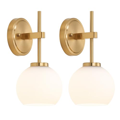 Gold Battery Operated Wall Sconce Set of 2 (2 Count)
