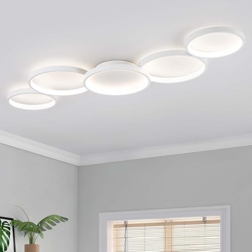 Modern LED Ceiling Light 60W White Hallway Light Fixtures 3000~6000K Aluminum Long Flush Mount LED Ceiling Lamp for Hallway
